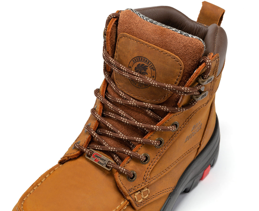 ROCKROOSTER Zumbro 6 inch Wide Steel Toe, Rubber Outsole, EH Protection,, ASTM 2413, Work Boots AK370